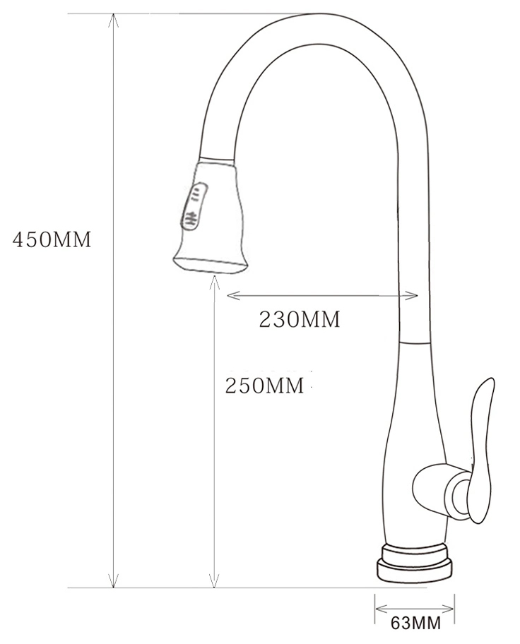 Vòi rửa bát nóng lạnh dây rút Roslerer RL 668