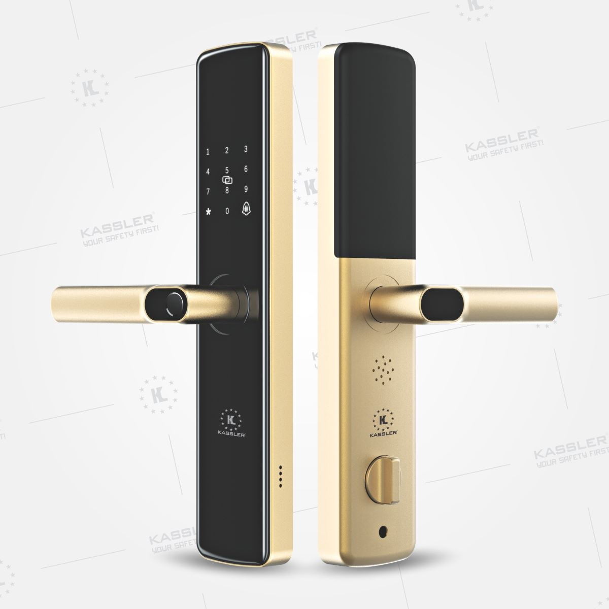 KHÓA CỬA VÂN TAY KL678 Gold