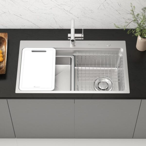 Chậu rửa bát 1 hố chống xước Workstation  Sink KN8048TS Dekor