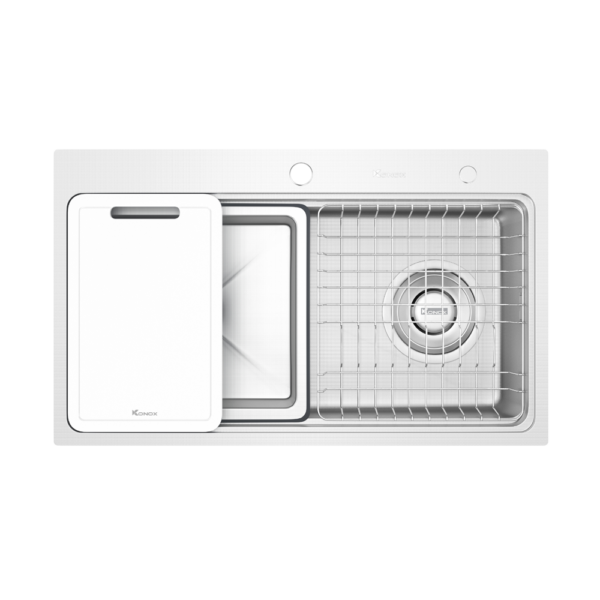 Chậu rửa bát 1 hố chống xước Workstation  Sink KN8048TS Dekor