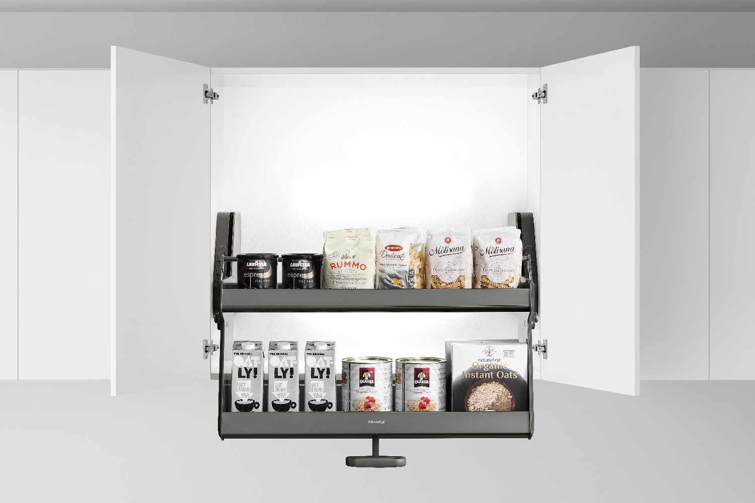 Giá gia vị nâng hạ GrandX hợp kim Titanium