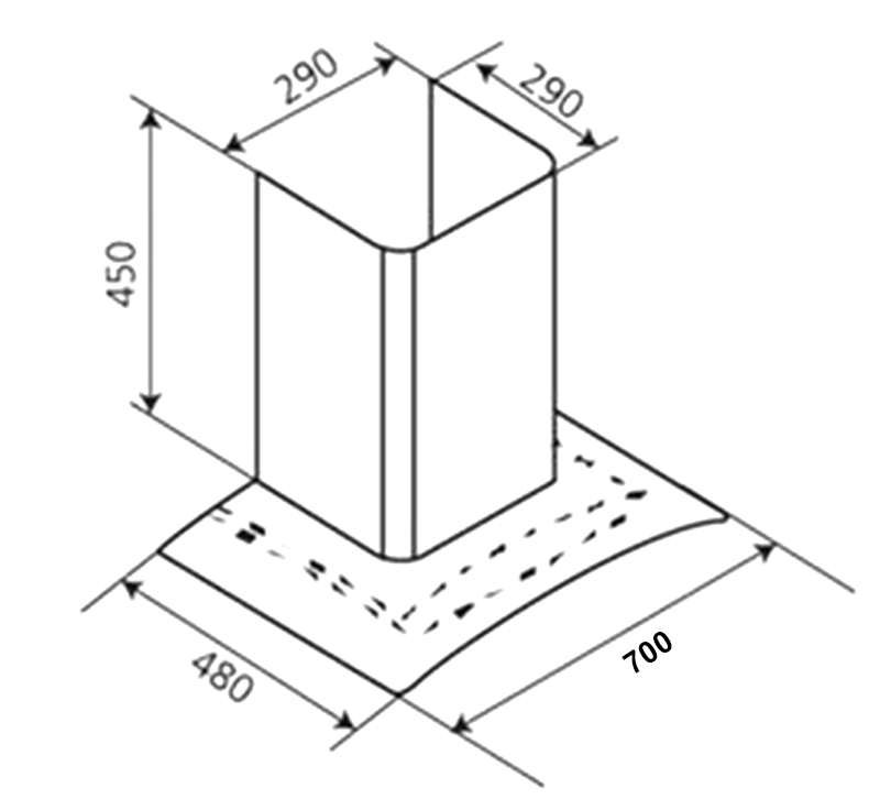 Máy hút mùi Sevilla SV-C102 có khay hứng mỡ