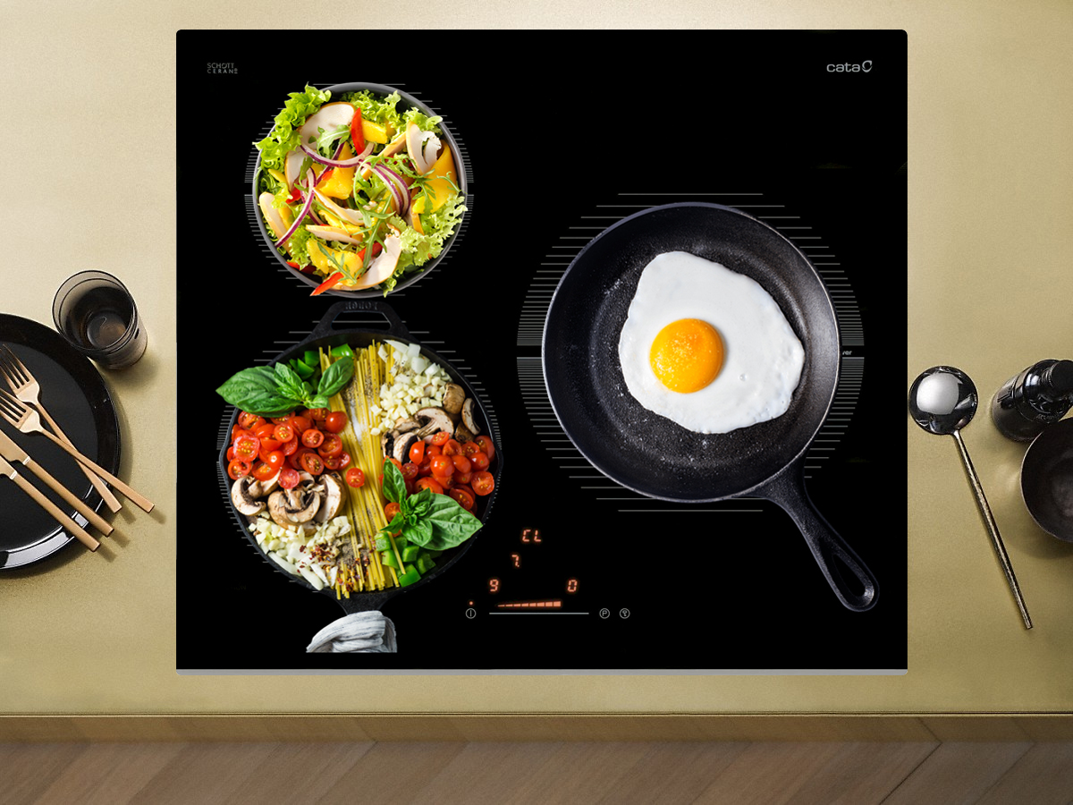 Bếp từ 3 vùng nấu Cat ISB-603 BK