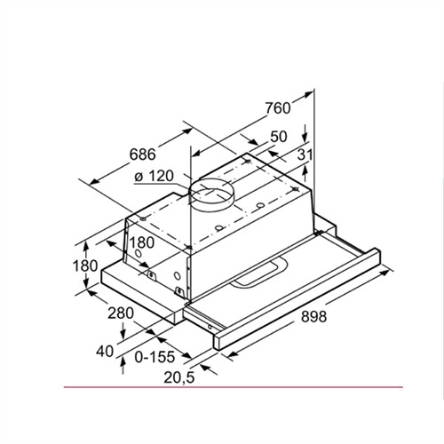 Máy hút mùi Bosch DFT93AC50 Serie 4