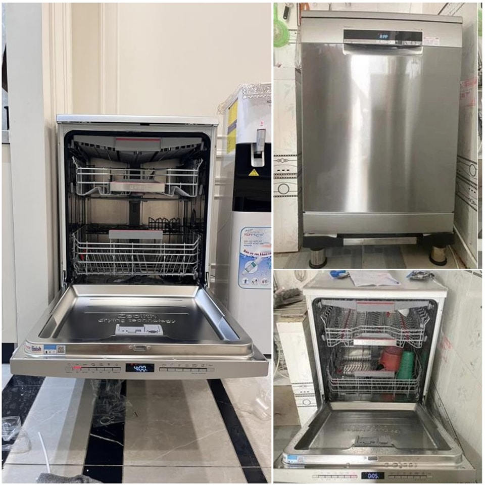 Máy rửa bát độc lập Bosch SMS6ZCI08E Serie 6 sấy Zeolith