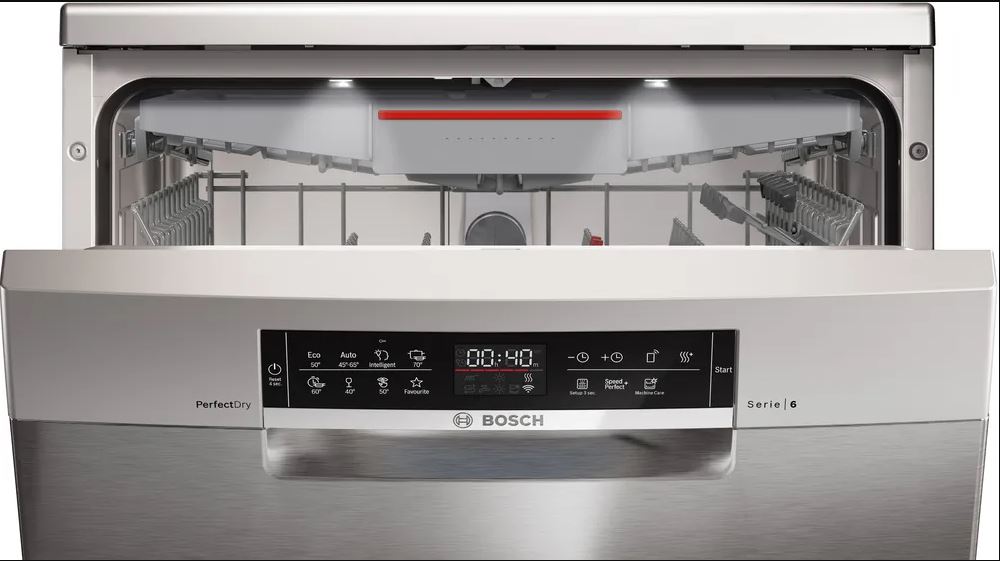 Máy rửa bát Bosch 14 bộ SMS6ZCI16E Serie 6 Sấy Zeolith Emotion Light