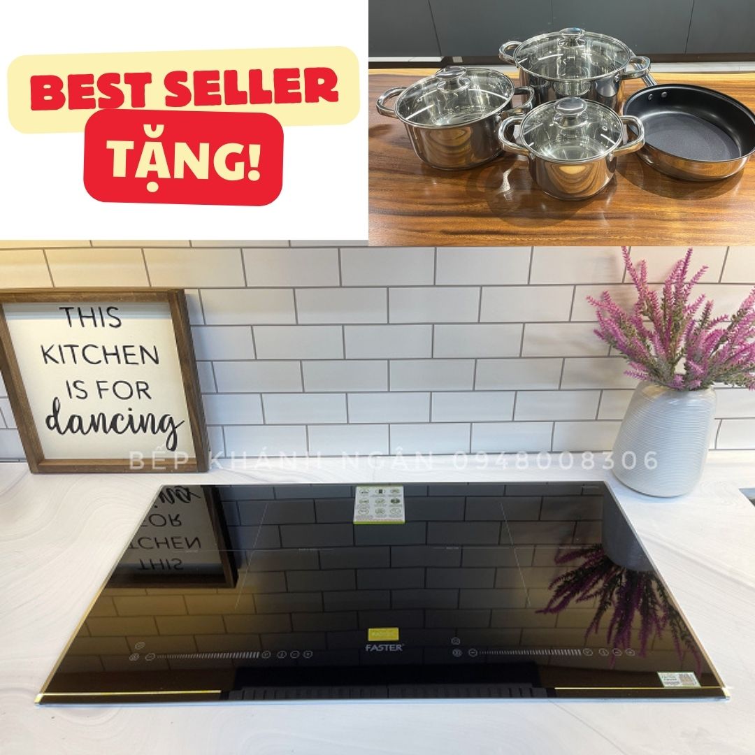 Bếp từ đôi Faster Lux 88 Smart - Mặt kính và linh kiện nhập khẩu Đức