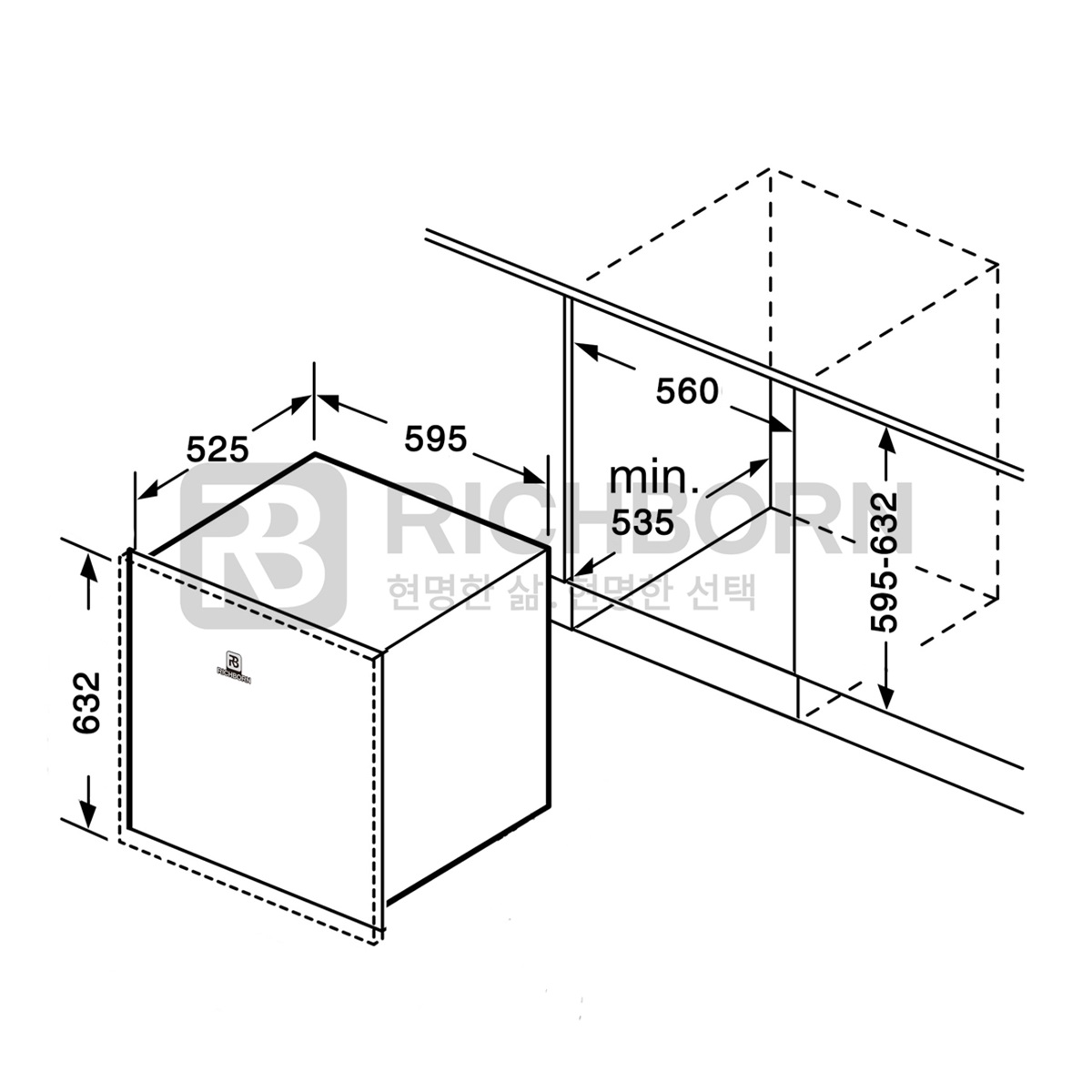Máy rửa bát Richborn RBDG6064MQ