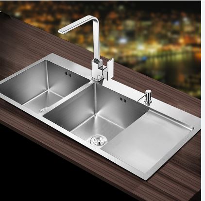 Chậu rửa bát 2 hố có bàn chờ Roslerer RL04-10045