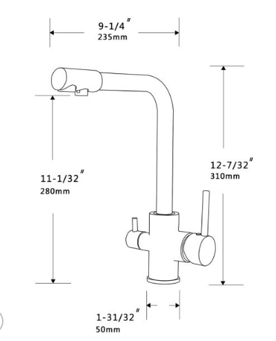 Vòi rửa bát nóng lạnh Roslerer RL-807 black