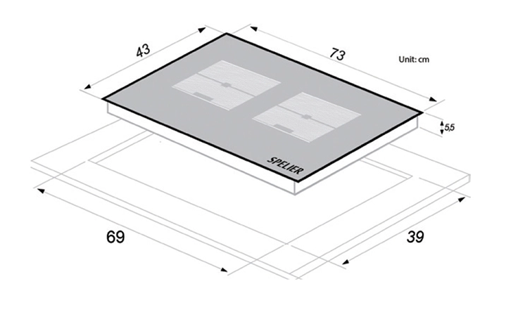 Bếp từ đôi Spelier SPM 828I Plus