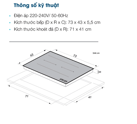 Bếp từ đôi Spelier SPE IC 1188