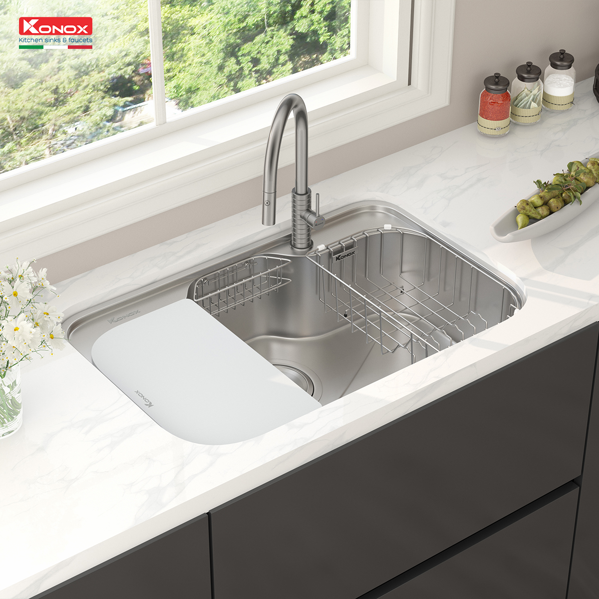 Chậu rửa bát chống xước phong cách Nhật TARI 7851SR