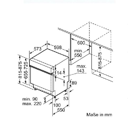 Máy rửa bát bán âm Bosch 14 bộ SMI8TCS01E Series 8