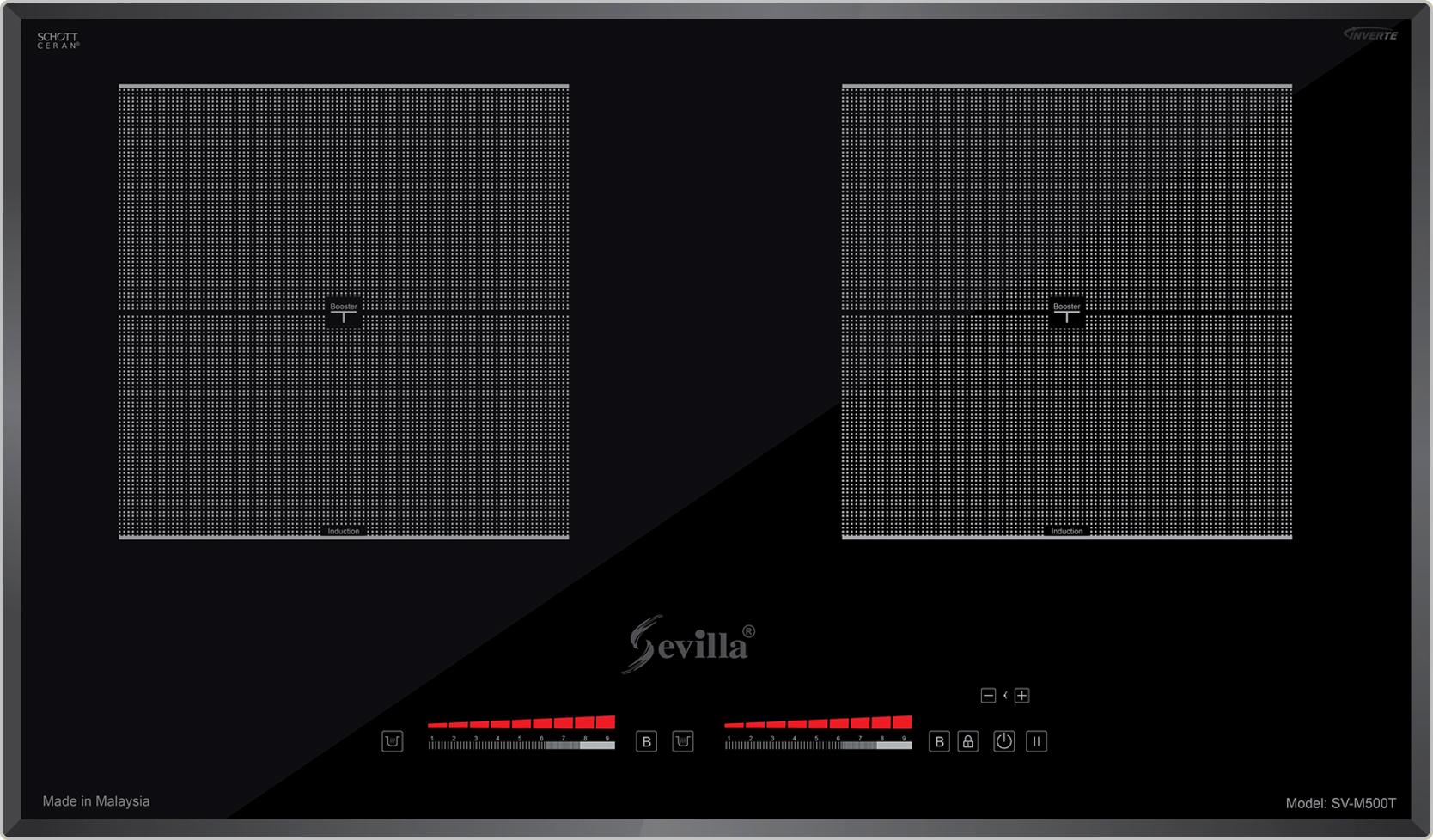 Bếp từ đôi Sevilla SV M500T Made in Malaysia