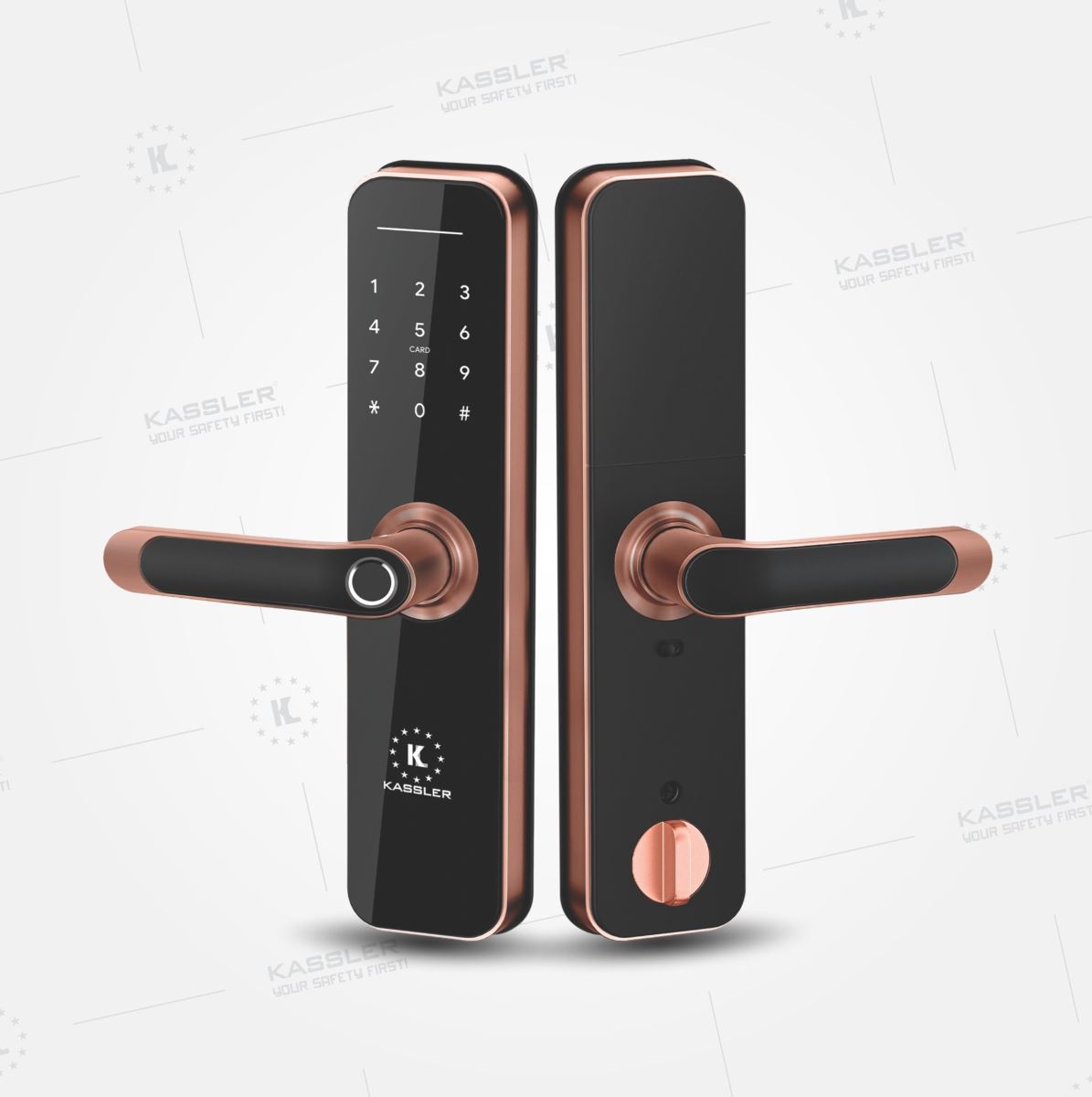 KHÓA CỬA VÂN TAY KASSLER KL-668 App Red Bronze