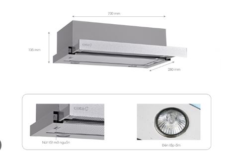 Máy hút mùi TF-2003 Duralum