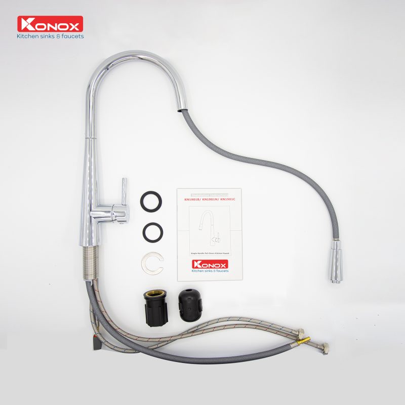 Vòi rửa bát dây rút Konox KN1901C