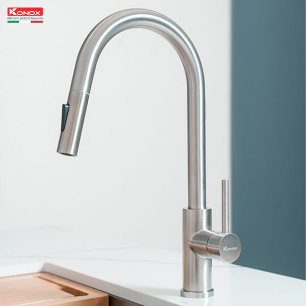 Vòi rửa bát Konox dây rút Reno