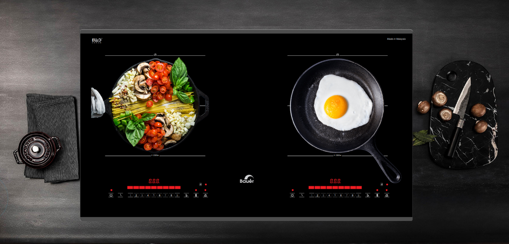 Bếp từ đôi Bauer BE 36SS Made in Malaysia