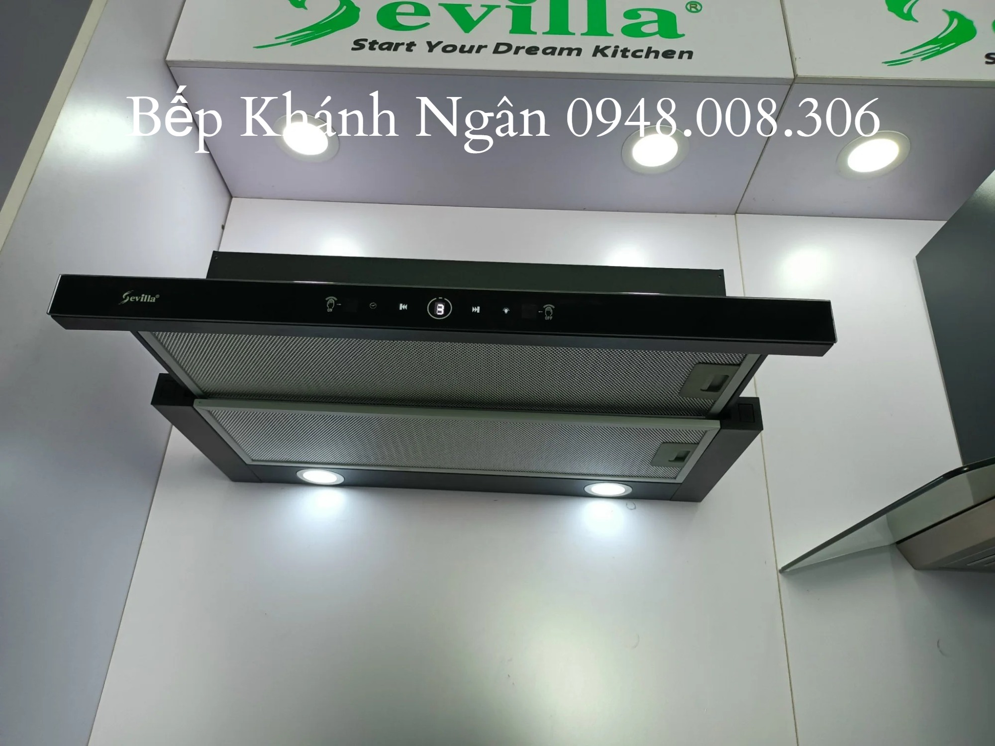 Máy hút mùi Sevilla 700B PRO vẫy tay bât tắt