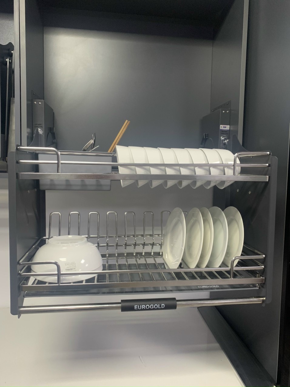 Giá bát nâng hạ Eurogold Inox SUS304 nan dẹt