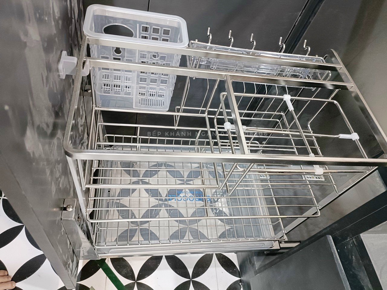 Gía dao thớt chai lọ đa năng Eurogold Inox 304 nan dẹt