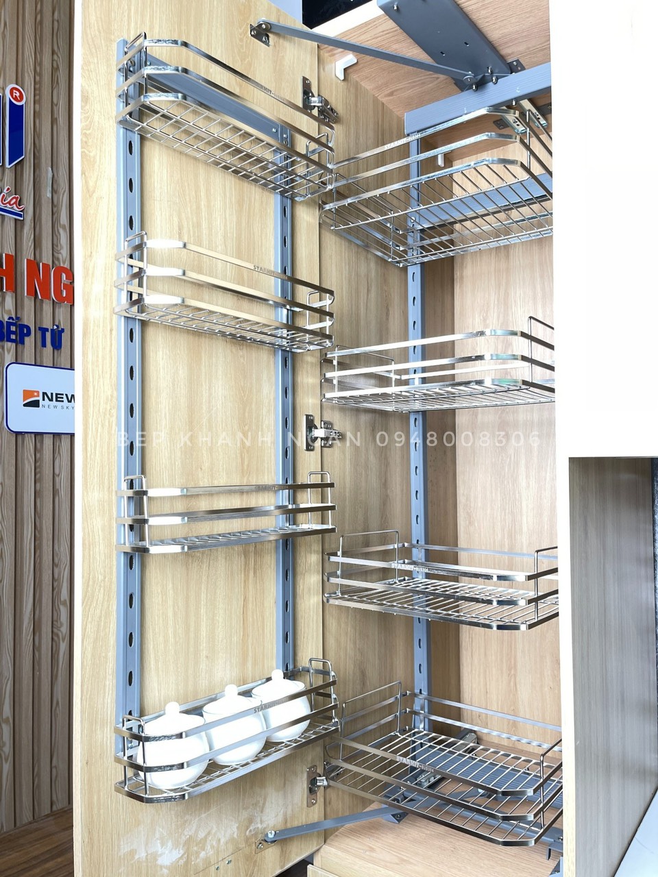 Kệ tủ kho nan dẹt Starkit inox 304
