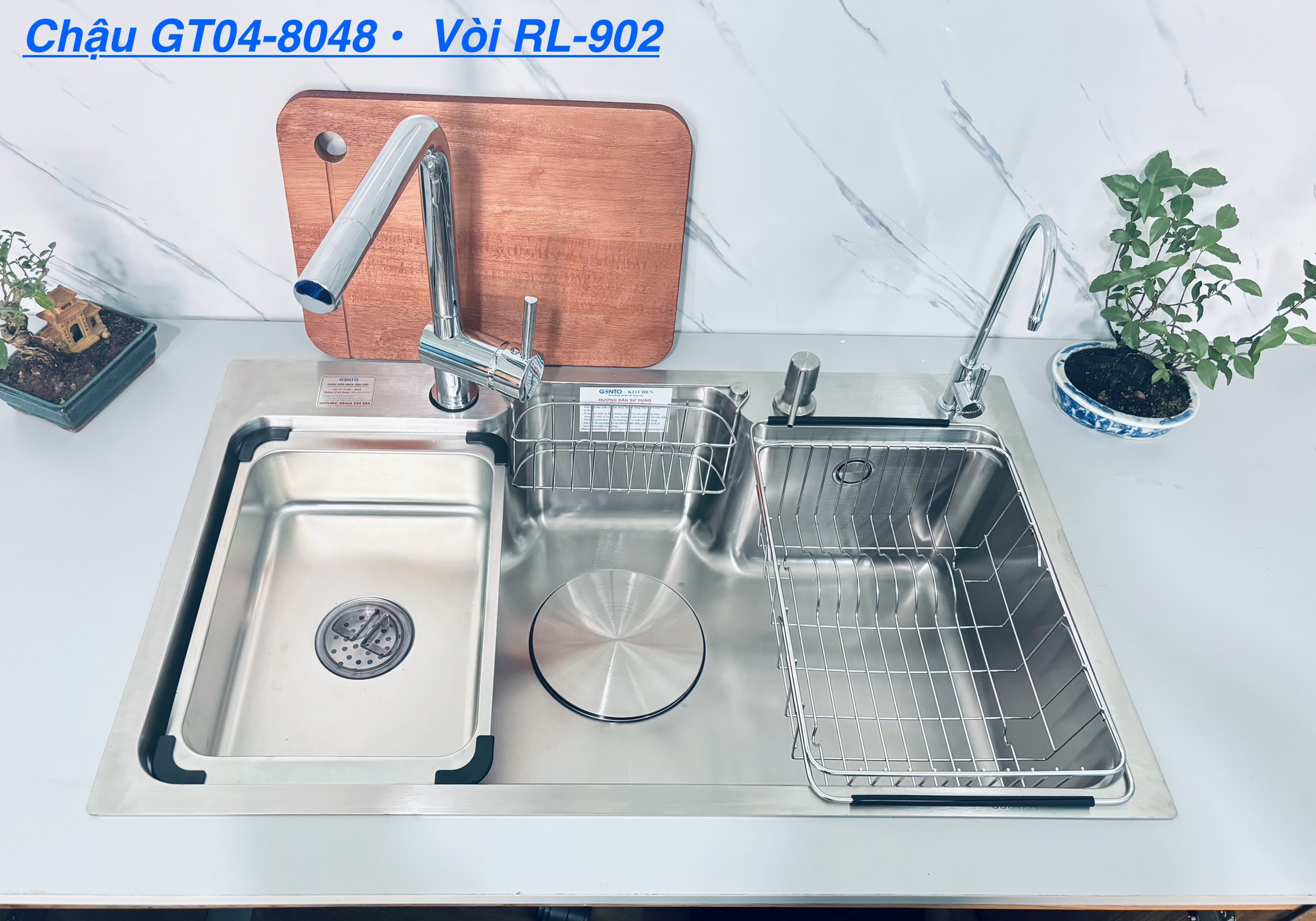Chậu rửa bát một hố Gento GT04-8048