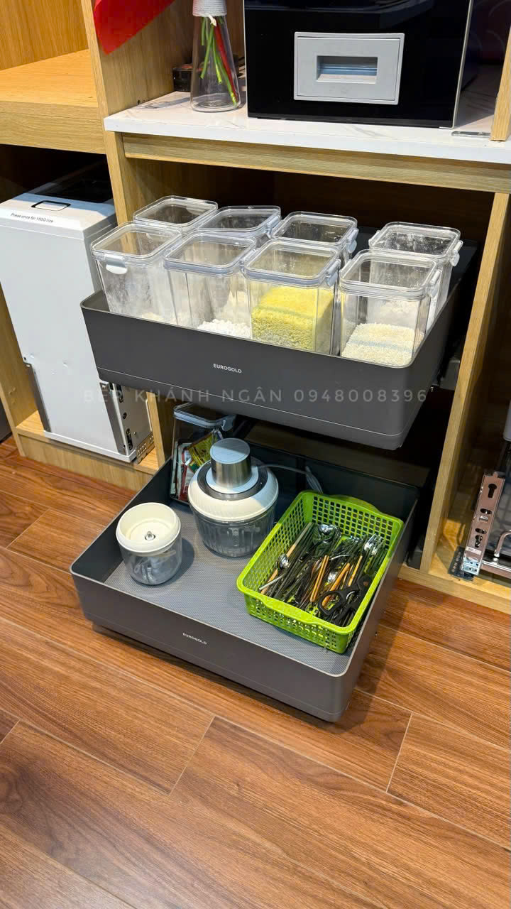 Tủ đồ khô 1 tầng ngăn kéo độc lập nhôm cao cấp – Eurogold