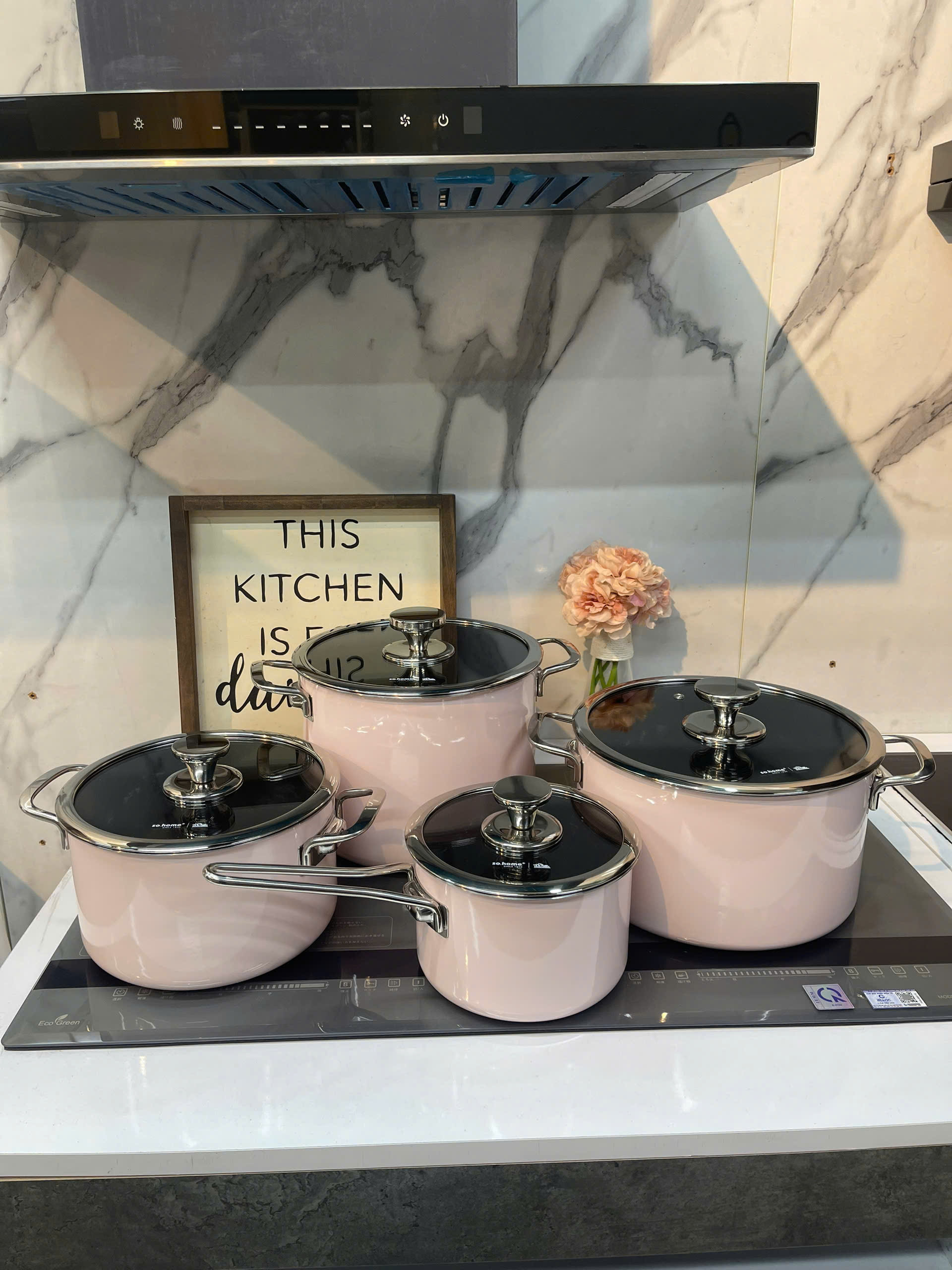 Bộ nồi inox So Home Sydney Australia (màu hồng pastel)