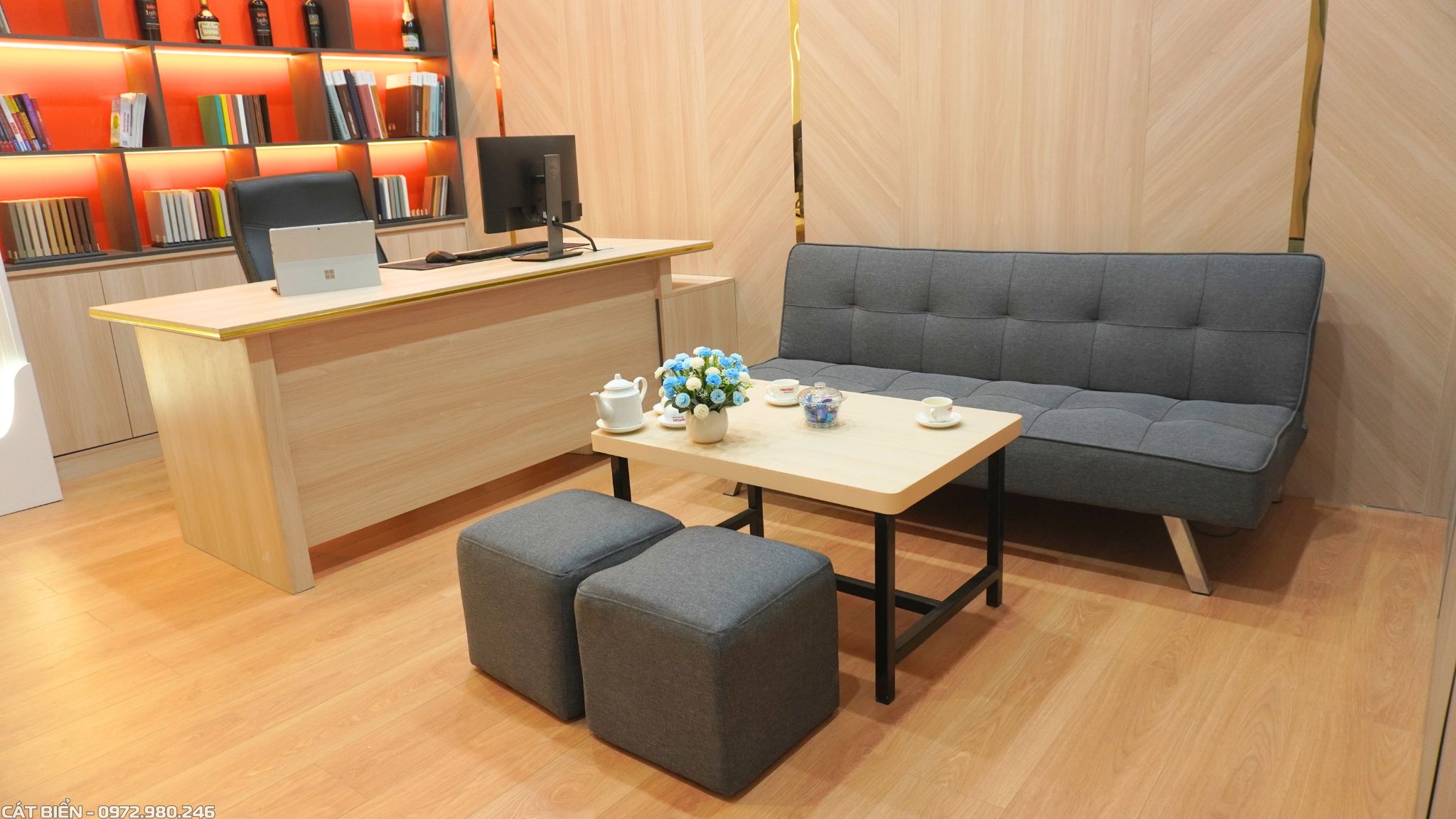 Nội Thất Phòng Làm Việc Xây Dựng Cát Biển NTVP-106