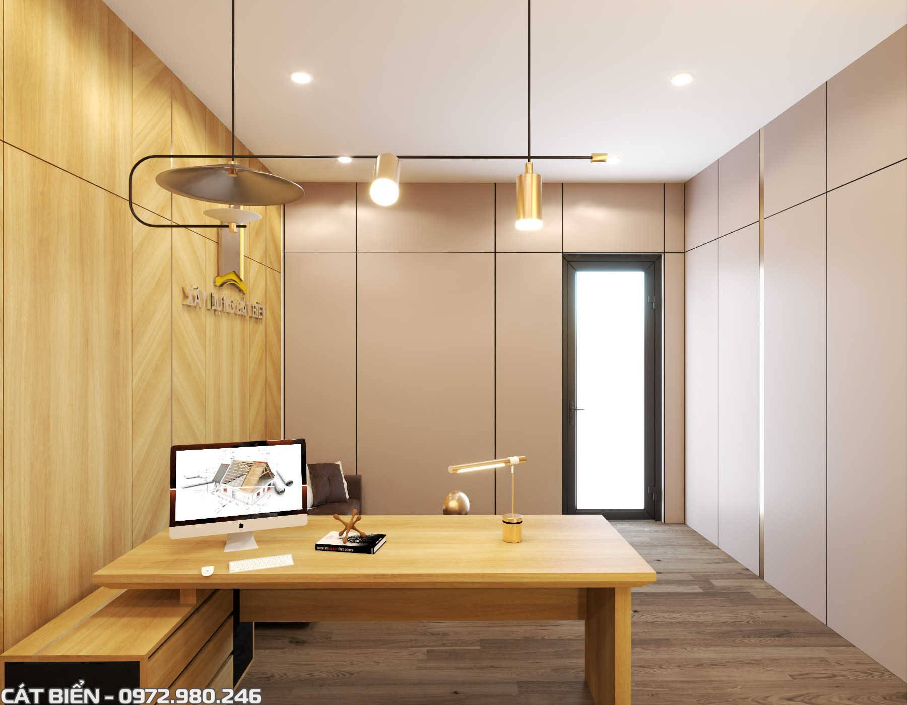 Nội Thất Phòng Làm Việc Xây Dựng Cát Biển NTVP-106