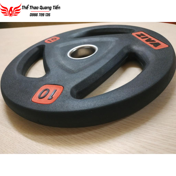 Tạ đĩa cao su Ziva 10Kg cao cấp 2021
