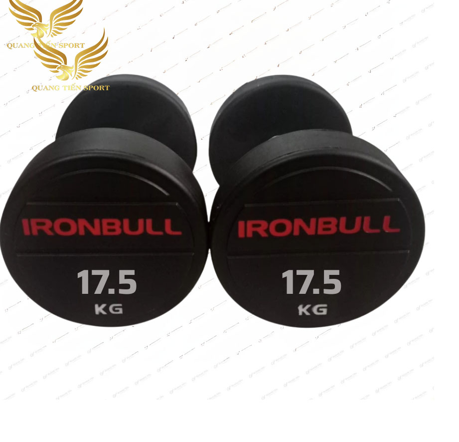 Tạ tay thép bọc cao su Ironbull IR04 nhập khẩu chính hãng 17.5kg