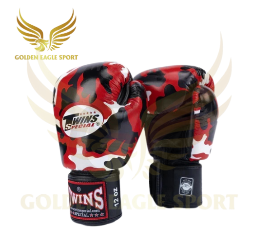 Găng Tay Boxing Twins – CAMO ĐỎ