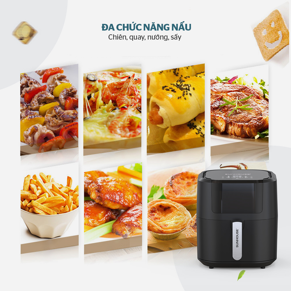 Nồi chiên không dầu 9L Sunhouse SHD4082