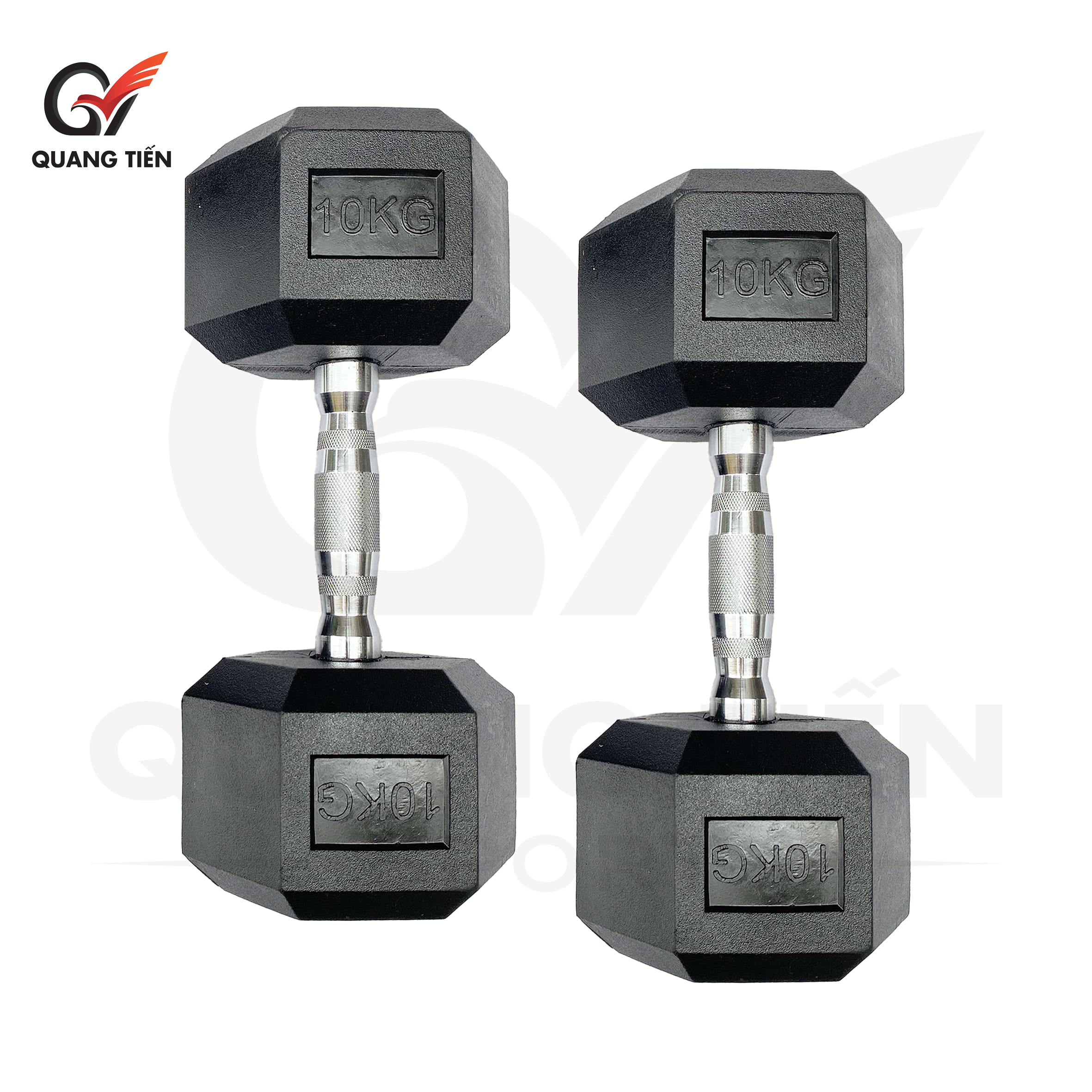 Tạ tay lục giác 10kg cao cu cao cấp QT02