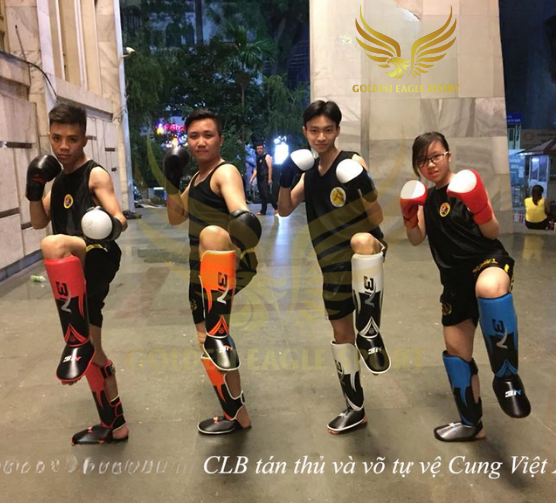 Giáp võ thuật Bảo vệ ống chân liền mu bàn chân Muay Kickboxing BN Fight chính hãng
