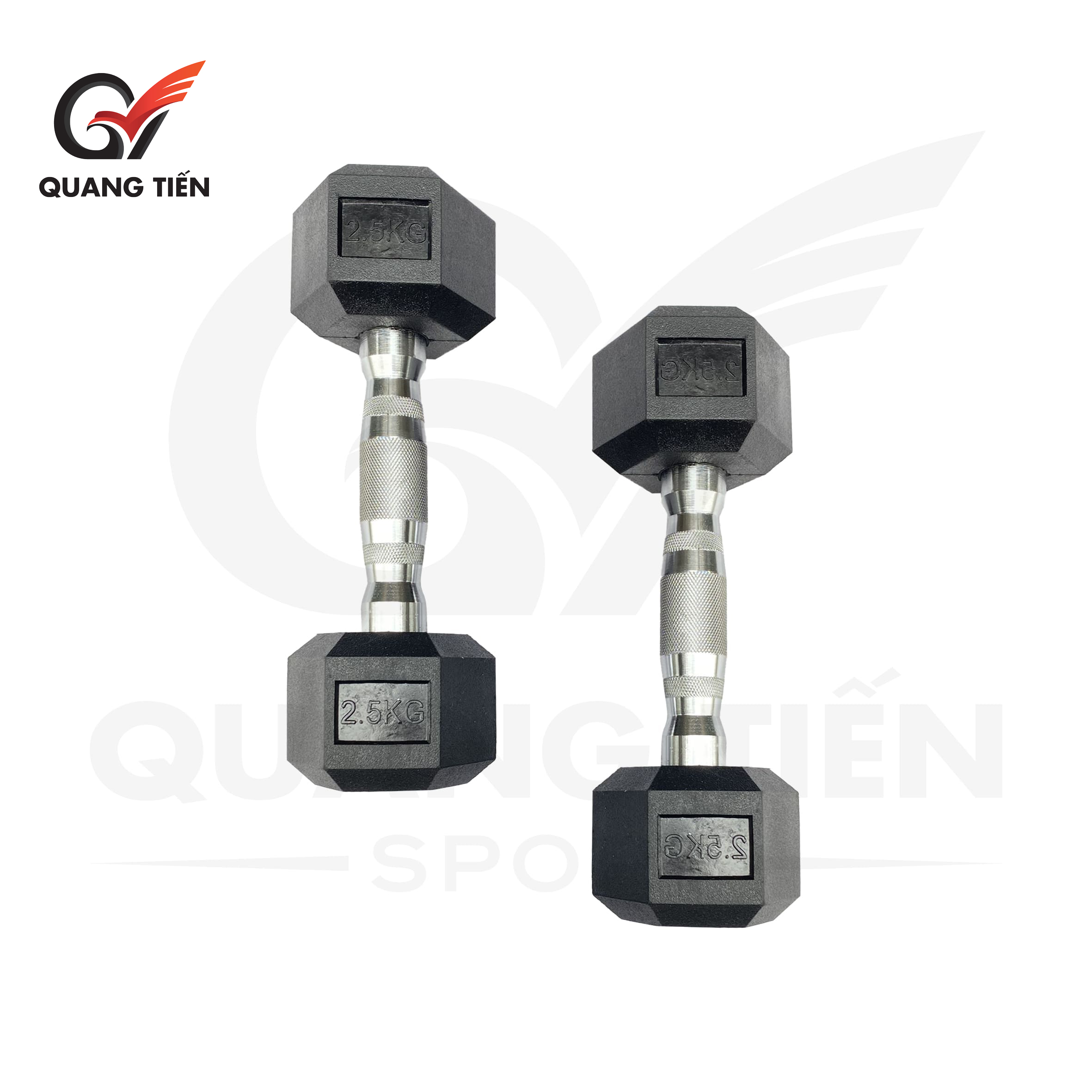 Tạ tay lục giác 2.5kg cao cu cao cấp QT02