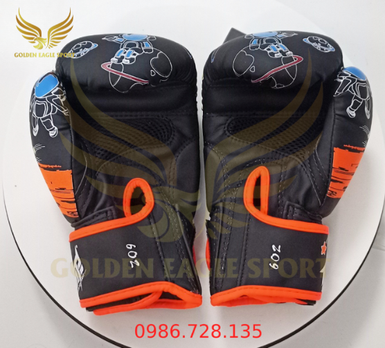 Găng tay boxing mini màu đen MTB trẻ em 6oz 6.0 new cá tính new 2025