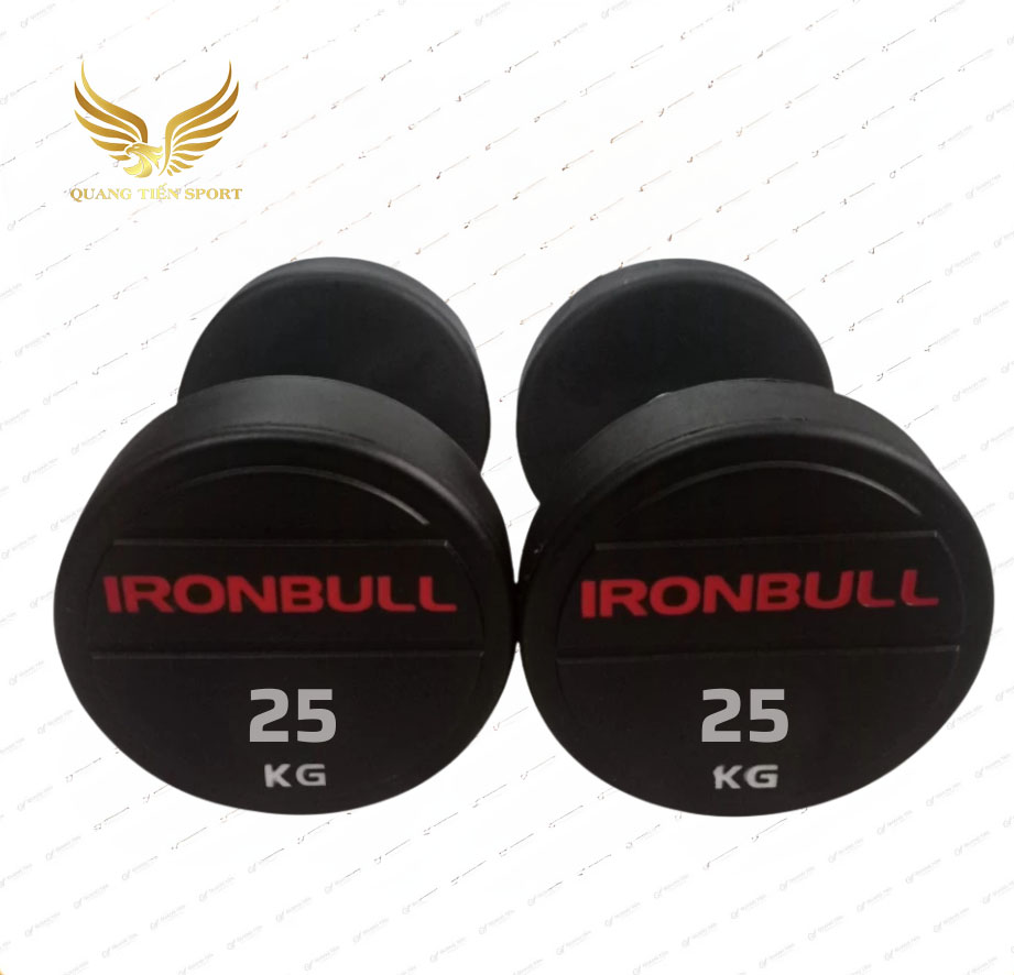 Tạ tay thép bọc cao su Ironbull IR04 nhập khẩu chính hãng 25kg