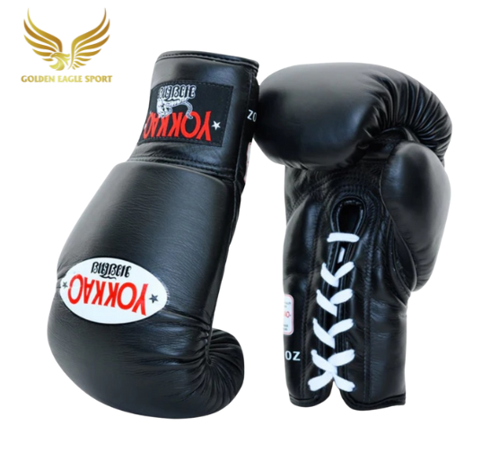 Găng Boxing YOKKAO Matrix Lace Up Buộc Dây – Black