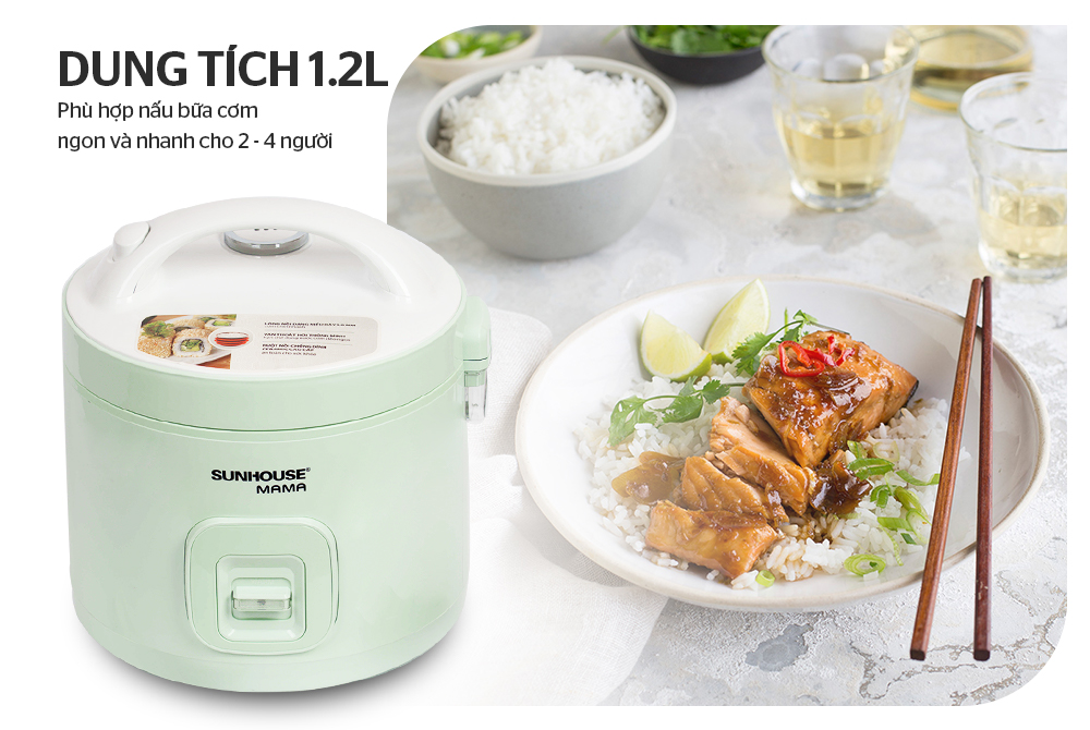 Nồi cơm điện 1.2L Sunhouse Mama SHD8265B