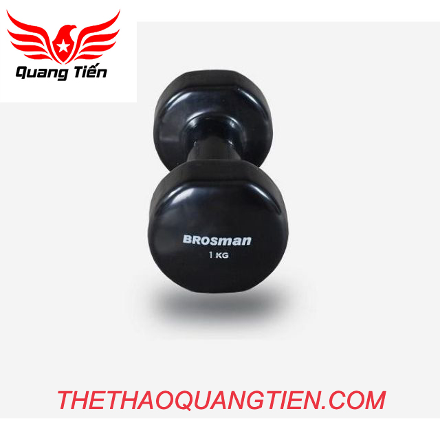 Tạ tay cao su brosman chính hãng 2 kg ĐEN (giá 1 chiếc)
