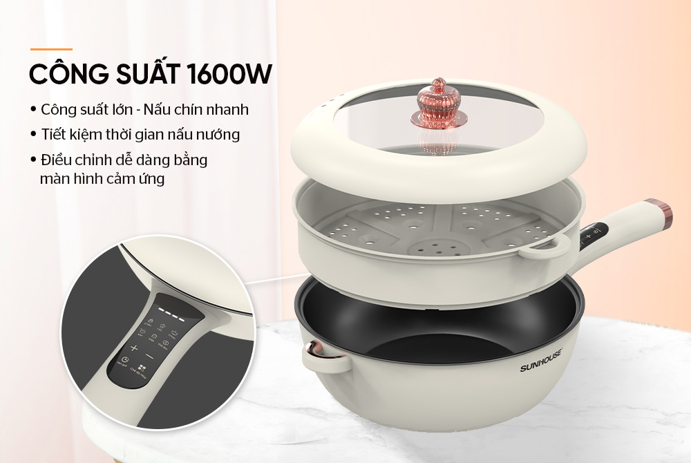 Chảo điện đa năng 5L Sunhouse SHD4555