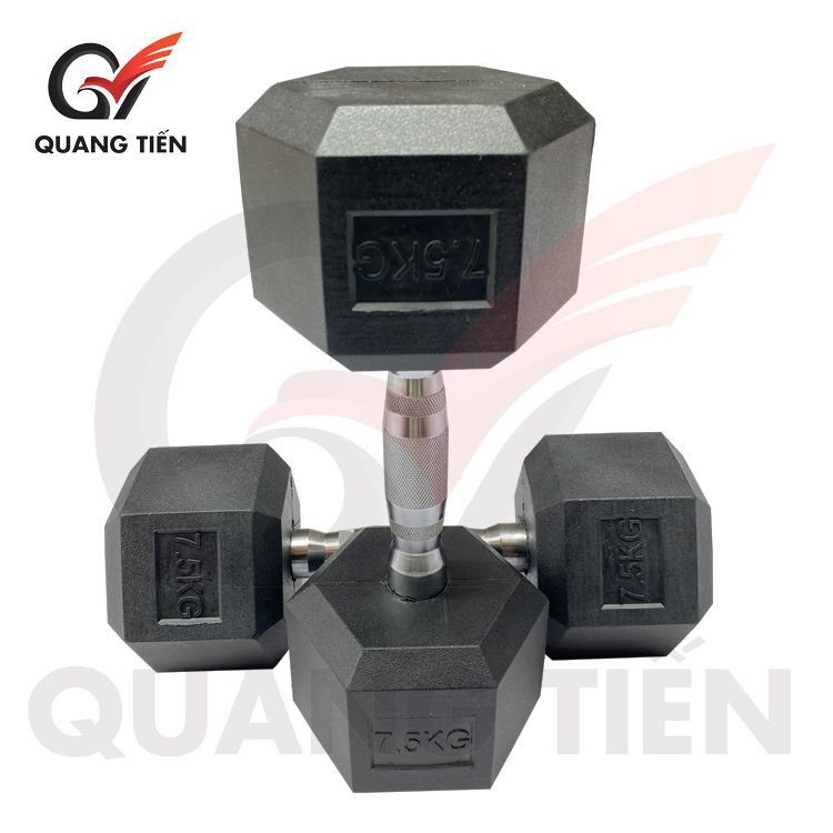 Tạ tay lục giác 7.5kg cao cu cao cấp QT02