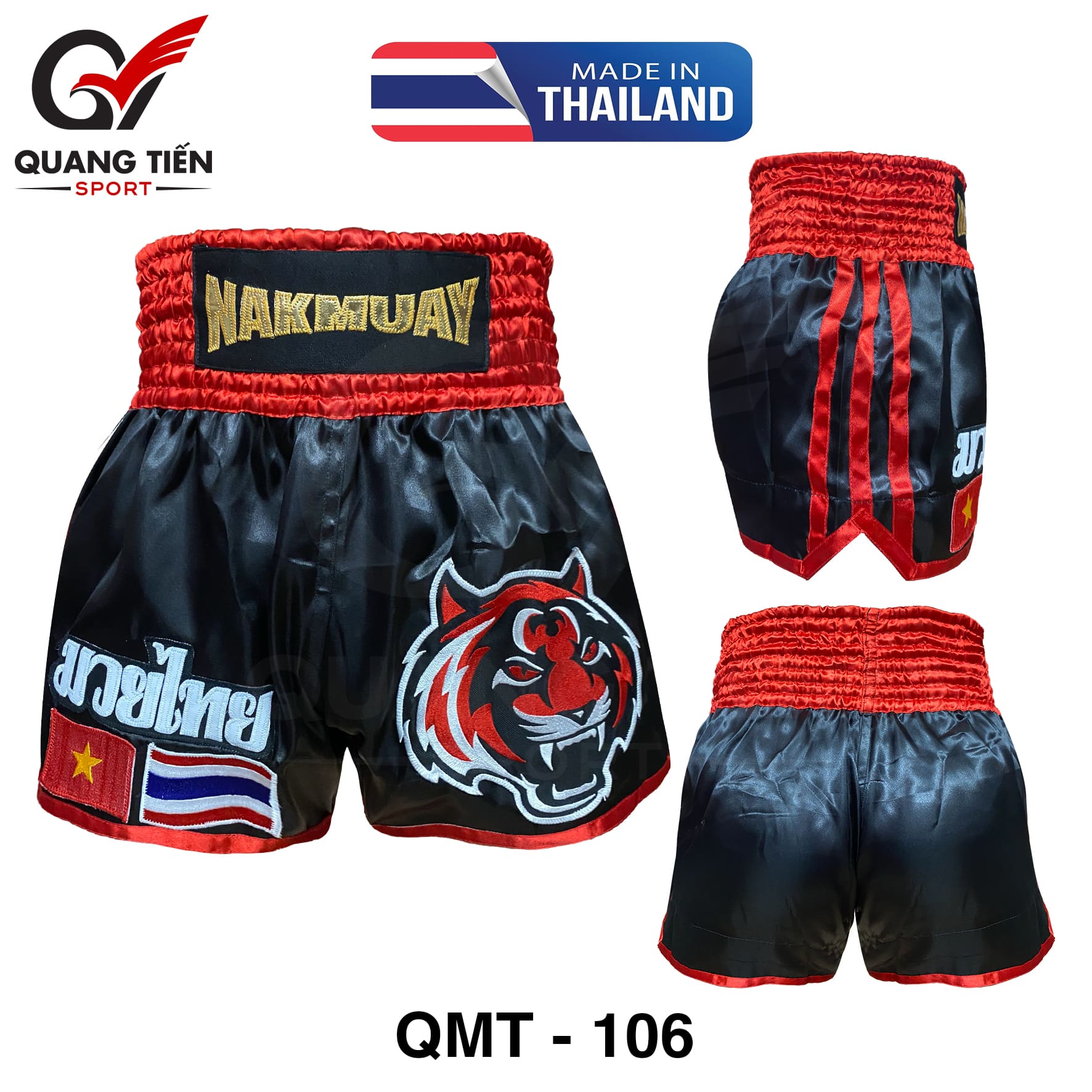 Quần Muay Thái - NakMuay QMT-106 - chính hãng sản xuất tại thailand