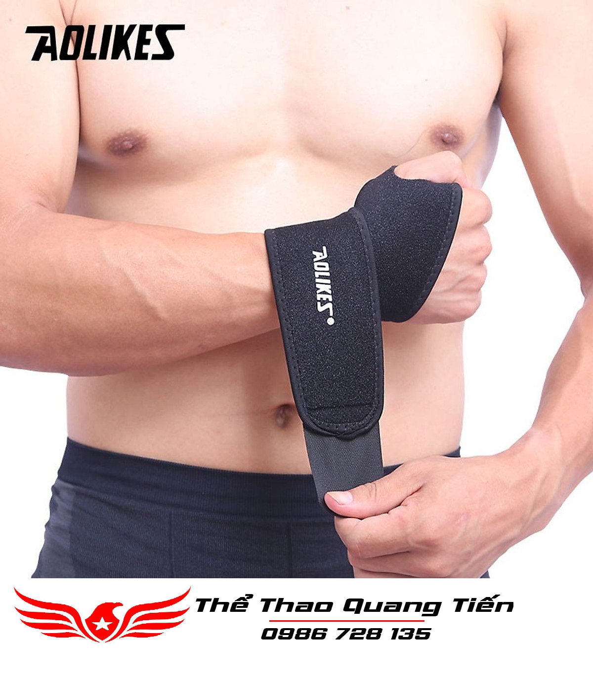 Băng quấn bảo vệ cổ tay Aolikes 7937 - 1 đôi cao cấp chính hãng
