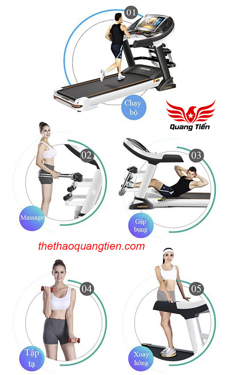 Máy chạy bộ điện đa năng HQ 9600 QT402